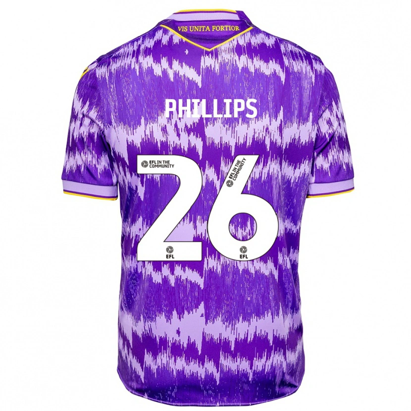 Danxen Herren Ashley Phillips #26 Lila Gelb Auswärtstrikot Trikot 2025/26 T-Shirt
