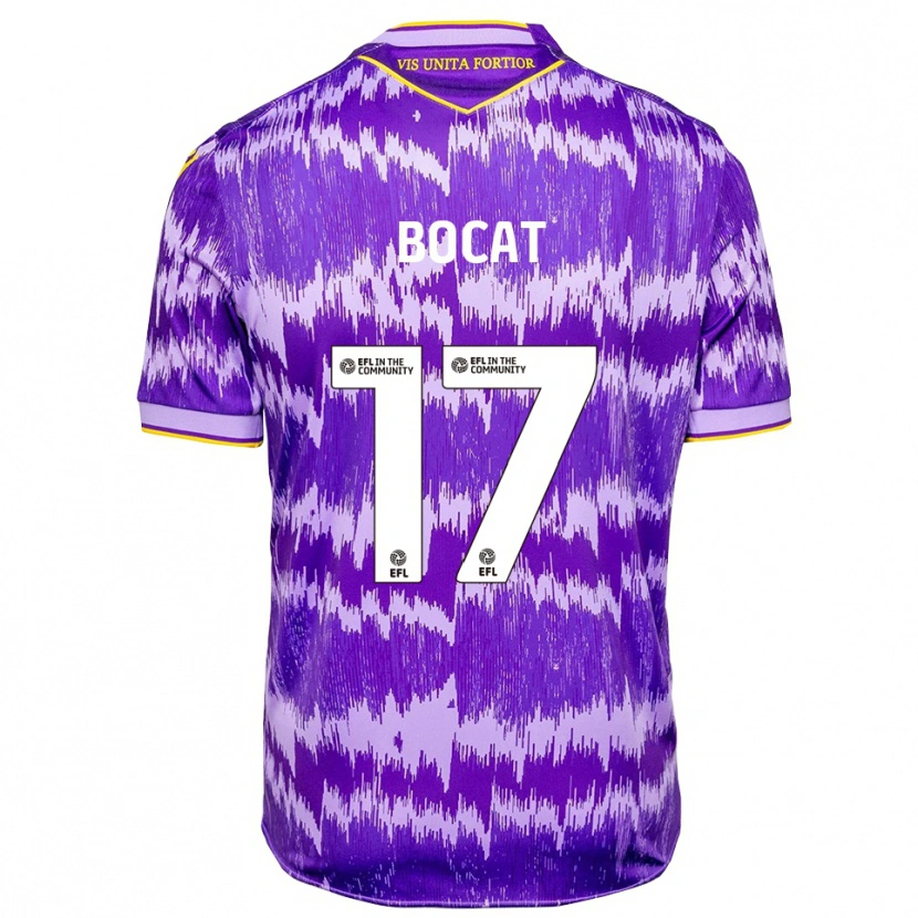 Danxen Herren Eric-Junior Bocat #17 Lila Gelb Auswärtstrikot Trikot 2025/26 T-Shirt