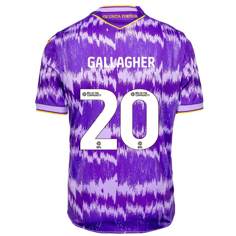 Danxen Herren Sam Gallagher #20 Lila Gelb Auswärtstrikot Trikot 2025/26 T-Shirt