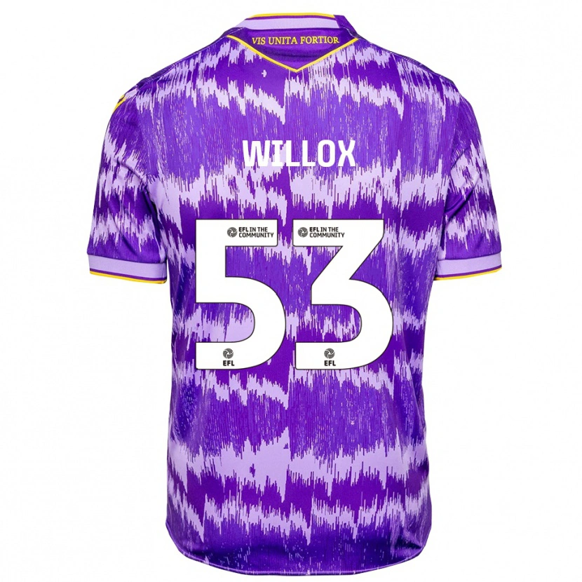 Danxen Herren Kieron Willox #53 Lila Gelb Auswärtstrikot Trikot 2025/26 T-Shirt