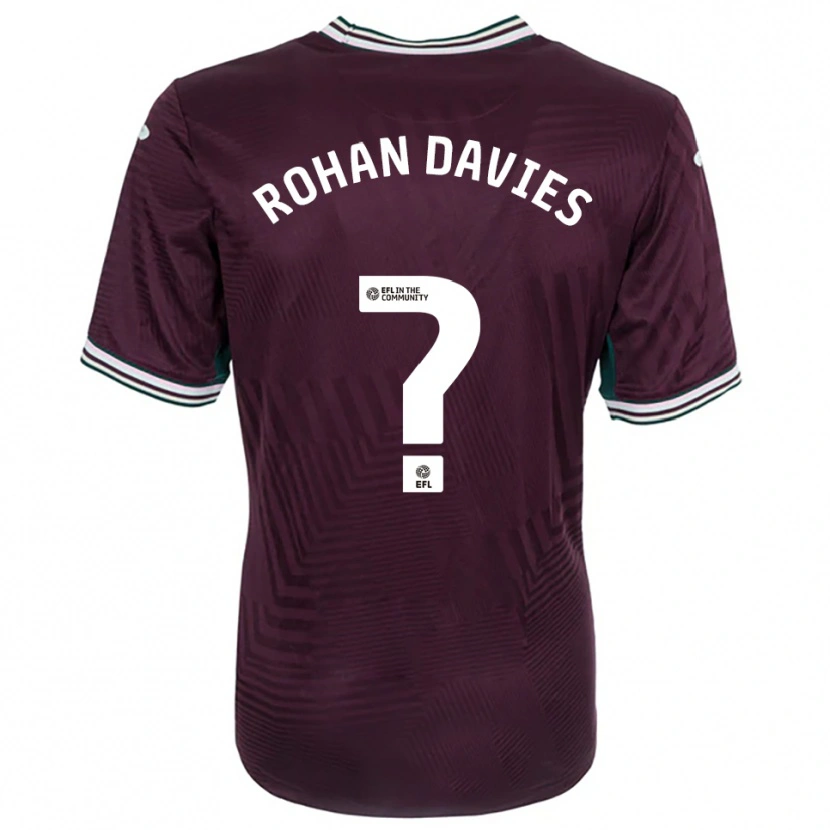 Danxen Herren Rohan Davies #0 Rostrot Weiß Auswärtstrikot Trikot 2025/26 T-Shirt