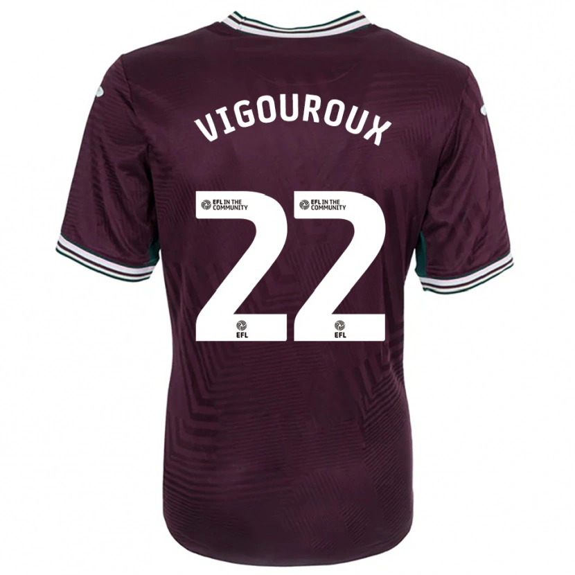 Danxen Herren Lawrence Vigouroux #22 Rostrot Weiß Auswärtstrikot Trikot 2025/26 T-Shirt