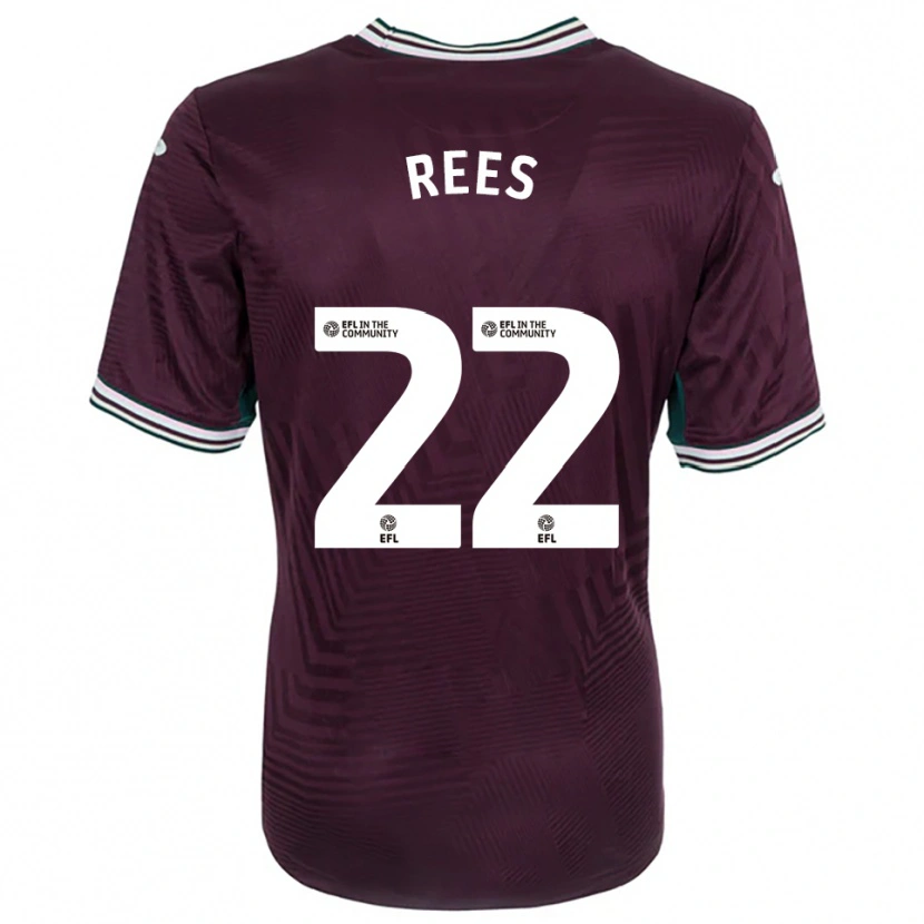 Danxen Herren Nia Rees #22 Rostrot Weiß Auswärtstrikot Trikot 2025/26 T-Shirt