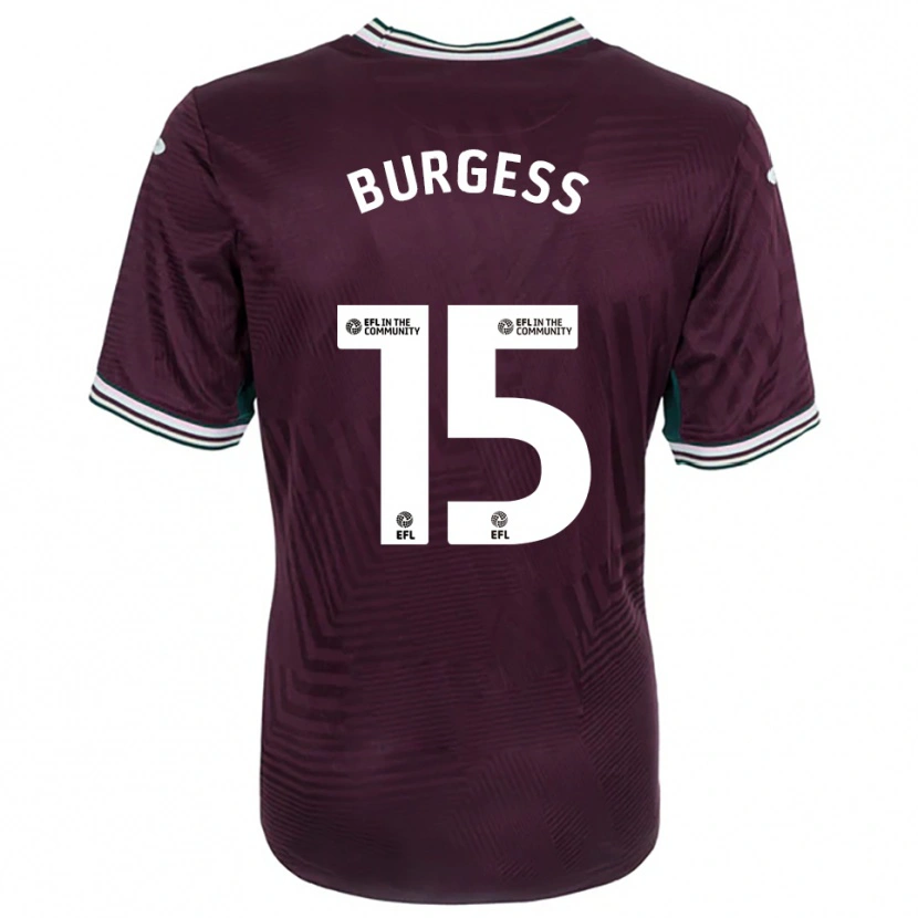 Danxen Herren Cameron Burgess #15 Rostrot Weiß Auswärtstrikot Trikot 2025/26 T-Shirt