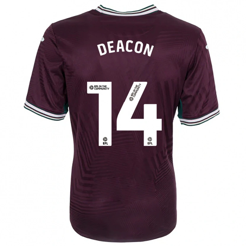 Danxen Herren Callum Deacon #14 Rostrot Weiß Auswärtstrikot Trikot 2025/26 T-Shirt