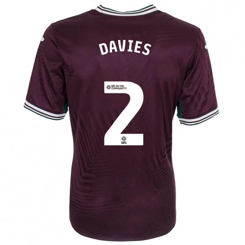 Danxen Herren Lauren Davies #2 Rostrot Weiß Auswärtstrikot Trikot 2025/26 T-Shirt