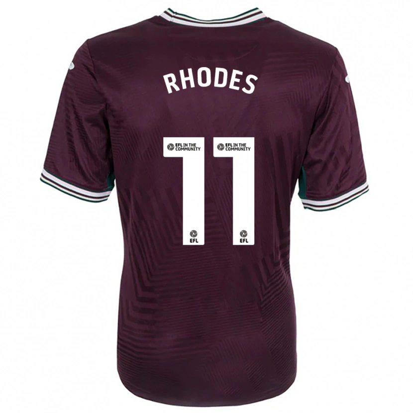 Danxen Herren Kai Rhodes #11 Rostrot Weiß Auswärtstrikot Trikot 2025/26 T-Shirt