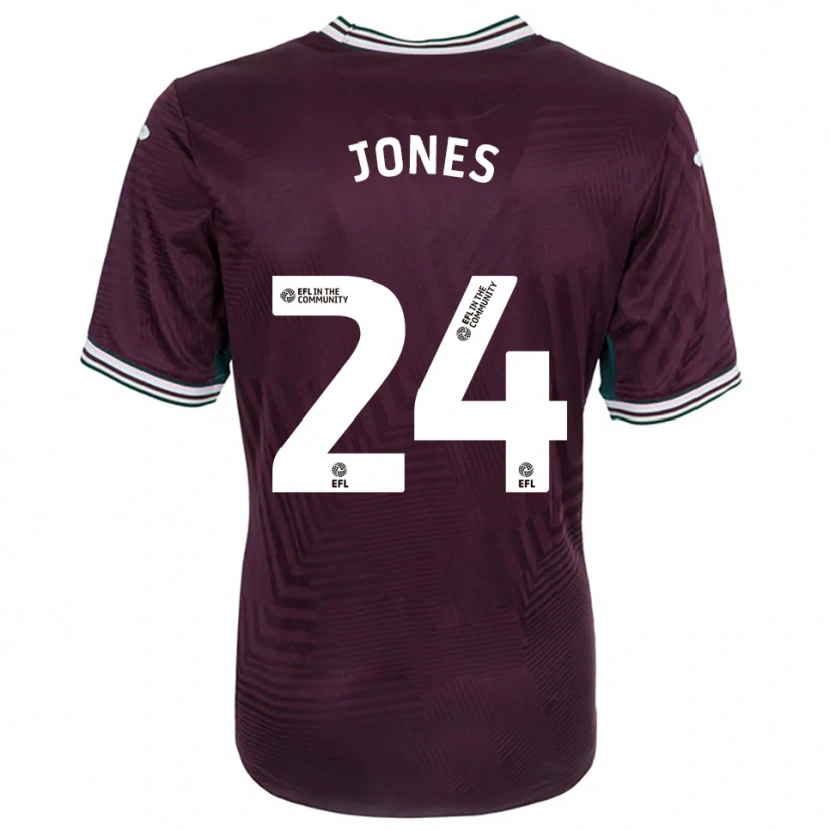 Danxen Herren Nia Jones #24 Rostrot Weiß Auswärtstrikot Trikot 2025/26 T-Shirt