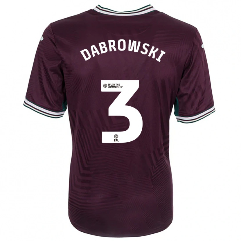 Danxen Herren Sebastian Dabrowski #3 Rostrot Weiß Auswärtstrikot Trikot 2025/26 T-Shirt
