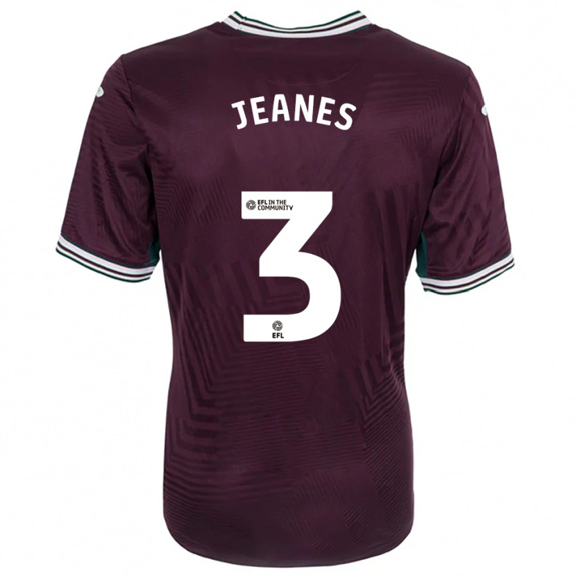 Danxen Herren Zac Jeanes #3 Rostrot Weiß Auswärtstrikot Trikot 2025/26 T-Shirt