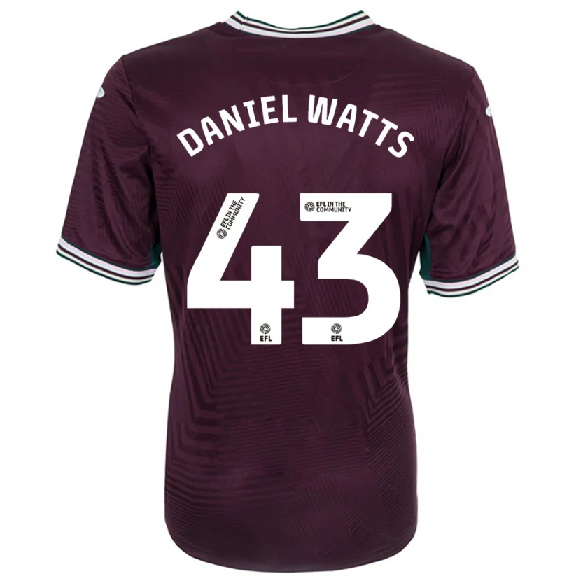 Danxen Herren Daniel Watts #43 Rostrot Weiß Auswärtstrikot Trikot 2025/26 T-Shirt