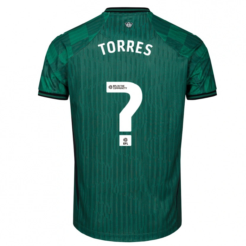 Danxen Herren Laken Torres #0 Grün Schwarz Auswärtstrikot Trikot 2025/26 T-Shirt