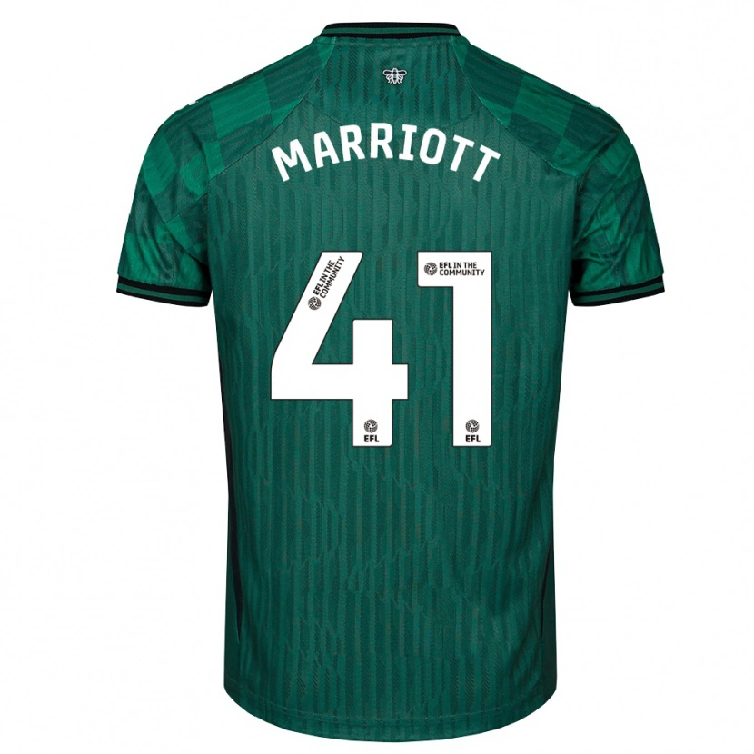 Danxen Herren Alfie Marriott #41 Grün Schwarz Auswärtstrikot Trikot 2025/26 T-Shirt