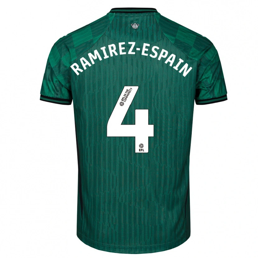 Danxen Herren Leo Ramirez-Espain #4 Grün Schwarz Auswärtstrikot Trikot 2025/26 T-Shirt