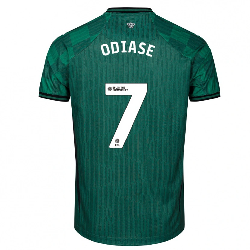 Danxen Herren Kash Odiase #7 Grün Schwarz Auswärtstrikot Trikot 2025/26 T-Shirt