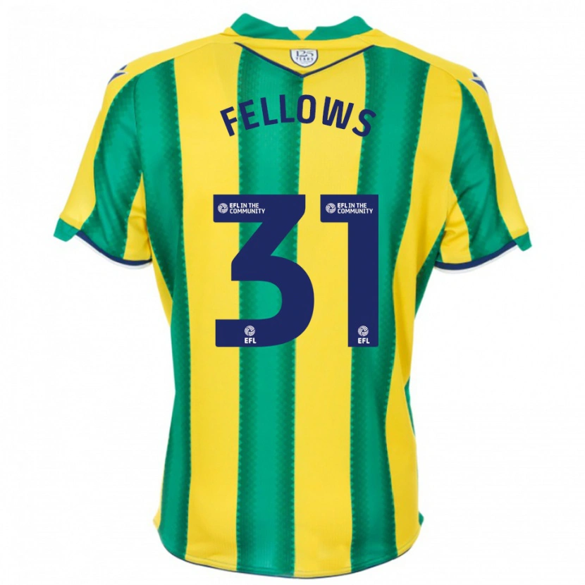 Danxen Herren Tom Fellows #31 Gelb Grün Auswärtstrikot Trikot 2025/26 T-Shirt