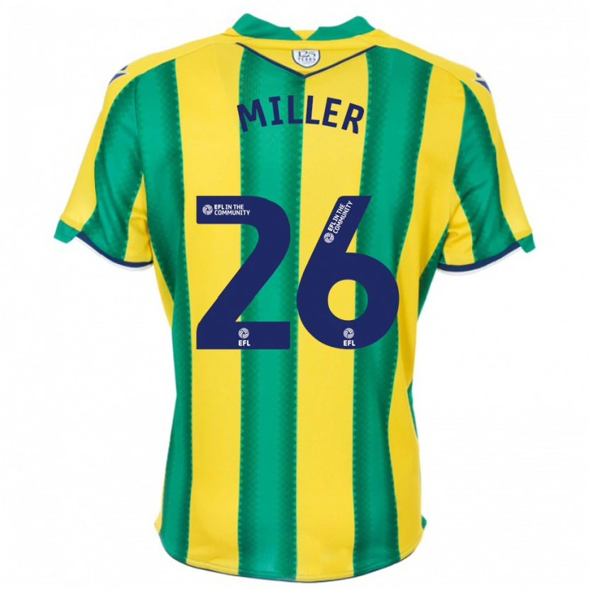 Danxen Herren Nna Miller #26 Gelb Grün Auswärtstrikot Trikot 2025/26 T-Shirt