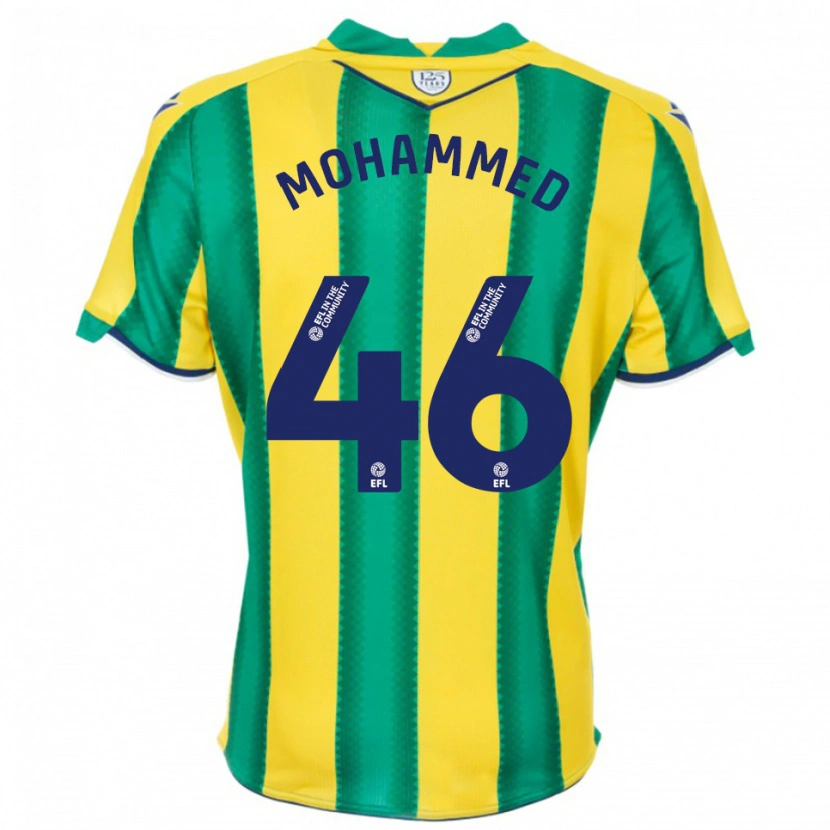 Danxen Herren Jamal Mohammed #46 Gelb Grün Auswärtstrikot Trikot 2025/26 T-Shirt