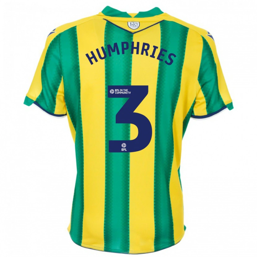 Danxen Herren Evan Humphries #3 Gelb Grün Auswärtstrikot Trikot 2025/26 T-Shirt