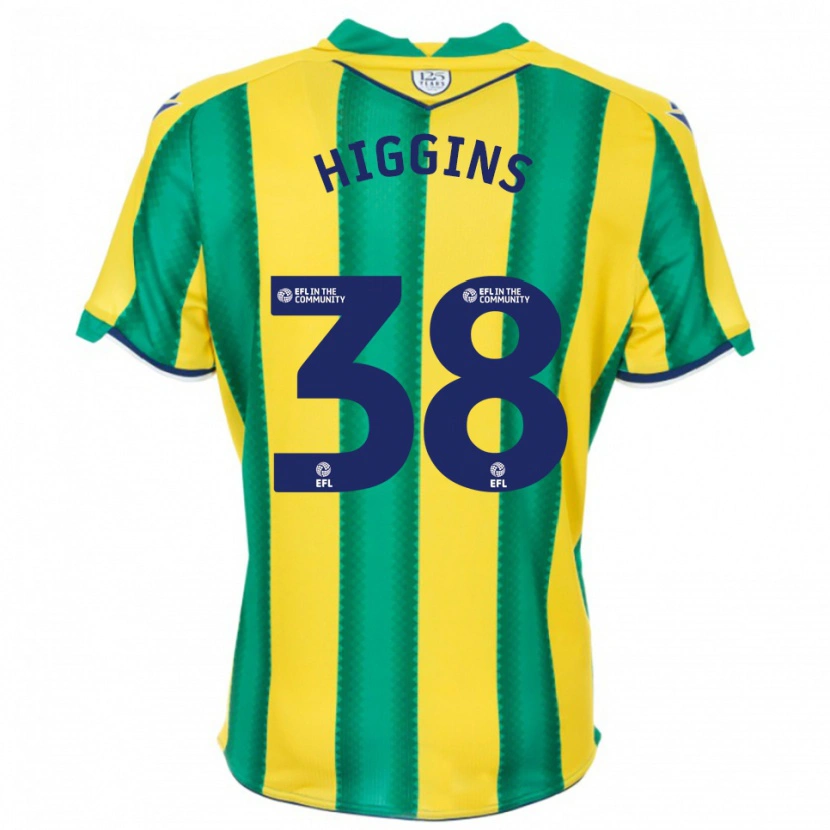 Danxen Herren Akeel Higgins #38 Gelb Grün Auswärtstrikot Trikot 2025/26 T-Shirt