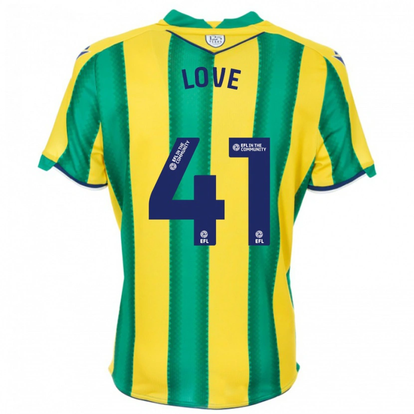 Danxen Herren Layton Love #41 Gelb Grün Auswärtstrikot Trikot 2025/26 T-Shirt