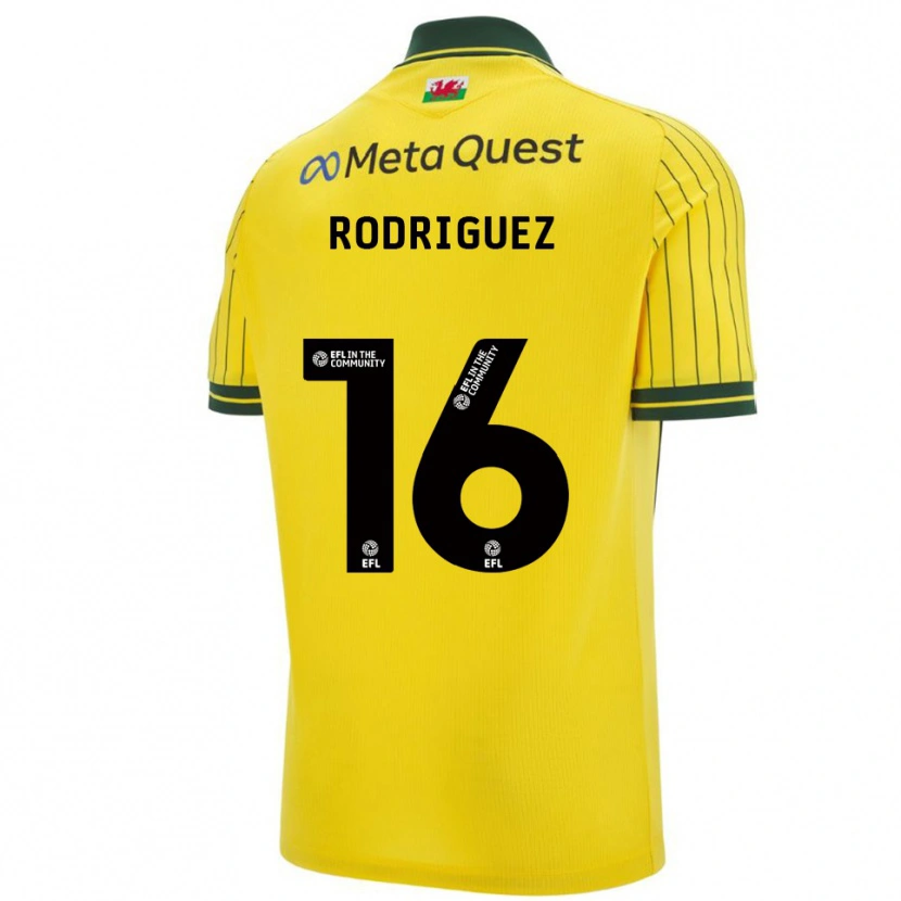 Danxen Herren Jay Rodríguez #16 Gelb Grün Auswärtstrikot Trikot 2025/26 T-Shirt