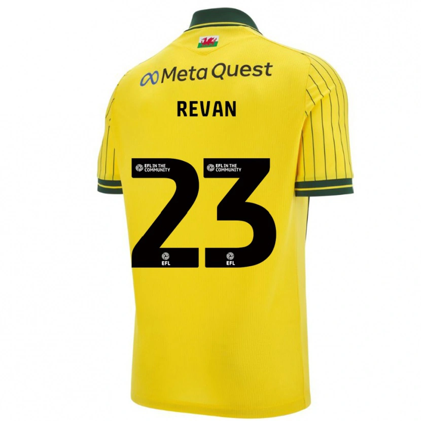 Danxen Herren Sebastian Revan #23 Gelb Grün Auswärtstrikot Trikot 2025/26 T-Shirt