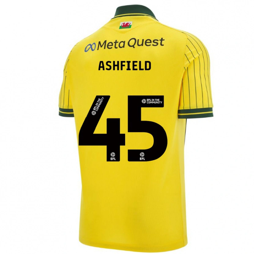 Danxen Herren Harry Ashfield #45 Gelb Grün Auswärtstrikot Trikot 2025/26 T-Shirt