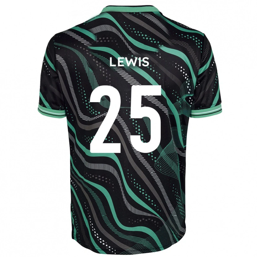 Danxen Herren Harry Lewis #25 Schwarz Grün Auswärtstrikot Trikot 2025/26 T-Shirt