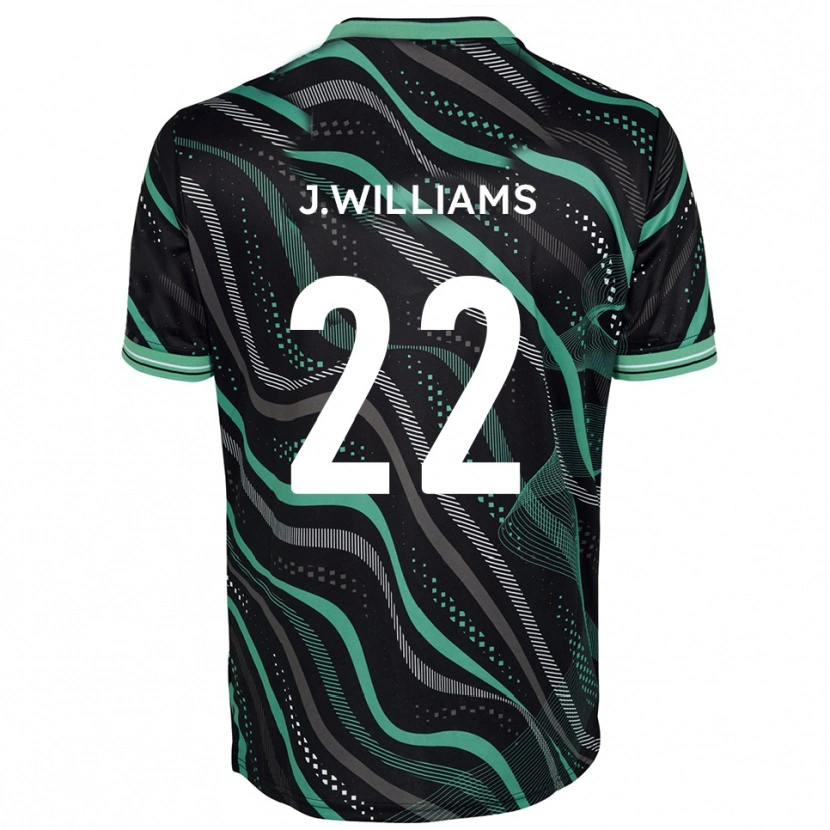 Danxen Herren Josh Williams #22 Schwarz Grün Auswärtstrikot Trikot 2025/26 T-Shirt