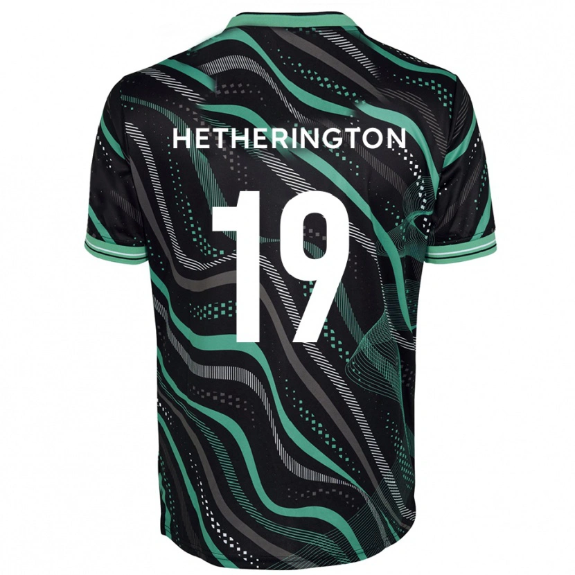 Danxen Herren Sam Hetherington #19 Schwarz Grün Auswärtstrikot Trikot 2025/26 T-Shirt