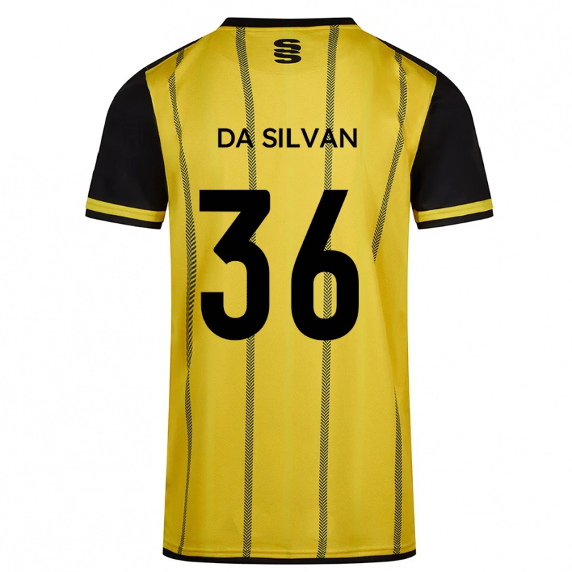 Danxen Herren Elisaro Da Silvan #36 Gelb Schwarz Auswärtstrikot Trikot 2025/26 T-Shirt
