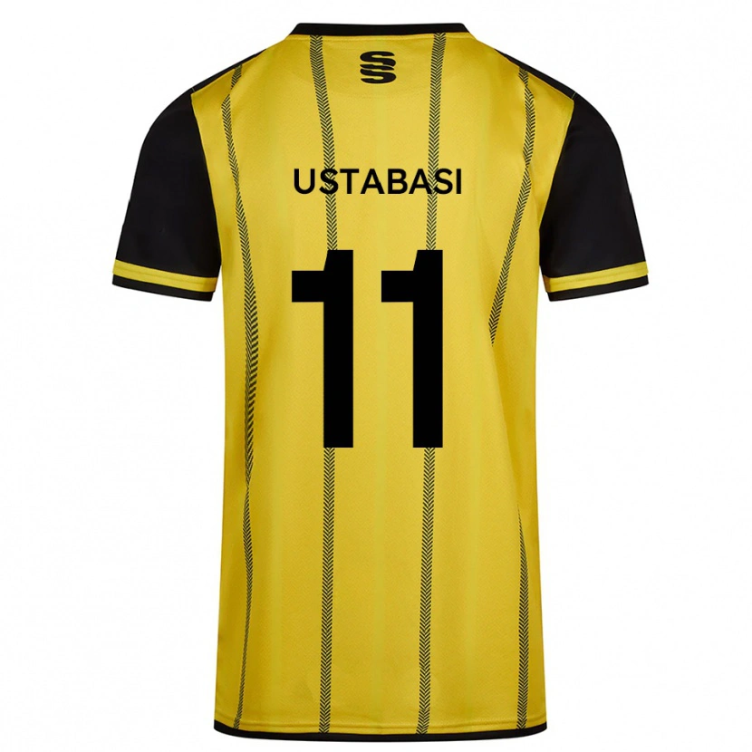 Danxen Herren Jonathan Ustabasi #11 Gelb Schwarz Auswärtstrikot Trikot 2025/26 T-Shirt