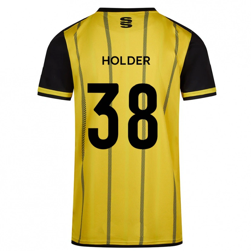 Danxen Herren Stan Holder #38 Gelb Schwarz Auswärtstrikot Trikot 2025/26 T-Shirt