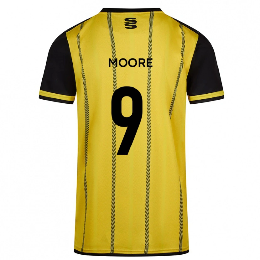 Danxen Herren Lois Moore #9 Gelb Schwarz Auswärtstrikot Trikot 2025/26 T-Shirt