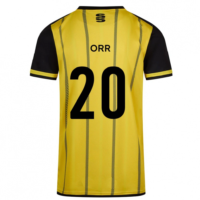 Danxen Herren Oliver Orr #20 Gelb Schwarz Auswärtstrikot Trikot 2025/26 T-Shirt