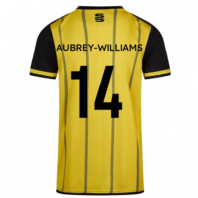 Danxen Herren Harrison Aubrey-Williams #14 Gelb Schwarz Auswärtstrikot Trikot 2025/26 T-Shirt