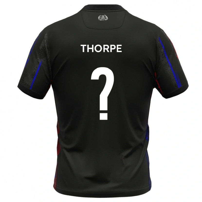 Danxen Herren Harry Thorpe #0 Schwarz Rot Auswärtstrikot Trikot 2025/26 T-Shirt