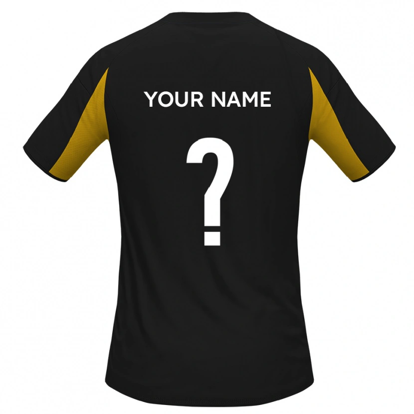 Danxen Herren Ihren Namen #0 Schwarz Gelb Auswärtstrikot Trikot 2025/26 T-Shirt