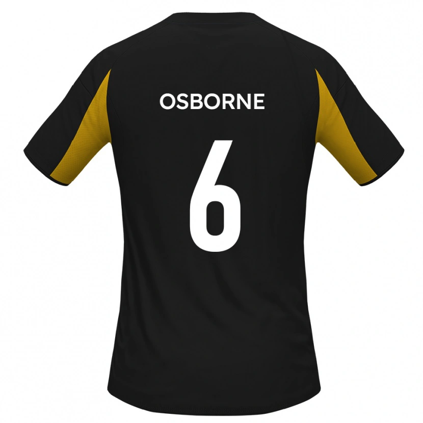 Danxen Herren Elliot Osborne #6 Schwarz Gelb Auswärtstrikot Trikot 2025/26 T-Shirt
