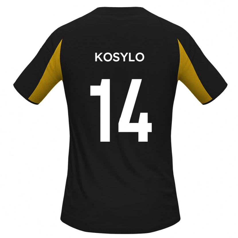 Danxen Herren Matty Kosylo #14 Schwarz Gelb Auswärtstrikot Trikot 2025/26 T-Shirt