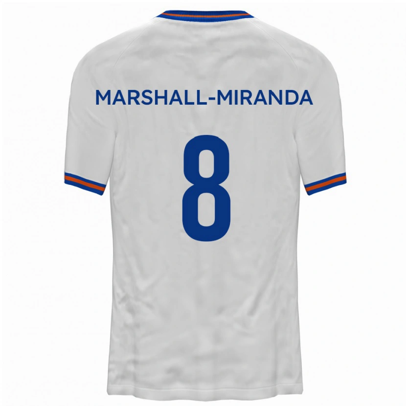 Danxen Herren Marley Marshall-Miranda #8 Weiß Blau Auswärtstrikot Trikot 2025/26 T-Shirt