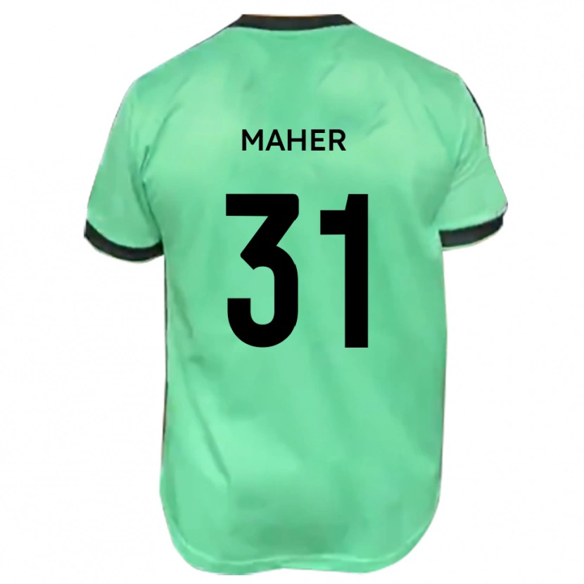 Danxen Herren Niall Maher #31 Türkis Schwarz Auswärtstrikot Trikot 2025/26 T-Shirt