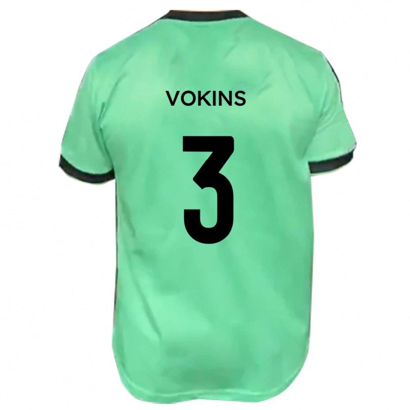Danxen Herren Jake Vokins #3 Türkis Schwarz Auswärtstrikot Trikot 2025/26 T-Shirt