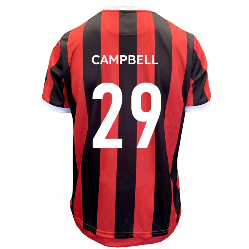 Danxen Herren Tahvon Campbell #29 Rot Schwarz Auswärtstrikot Trikot 2025/26 T-Shirt