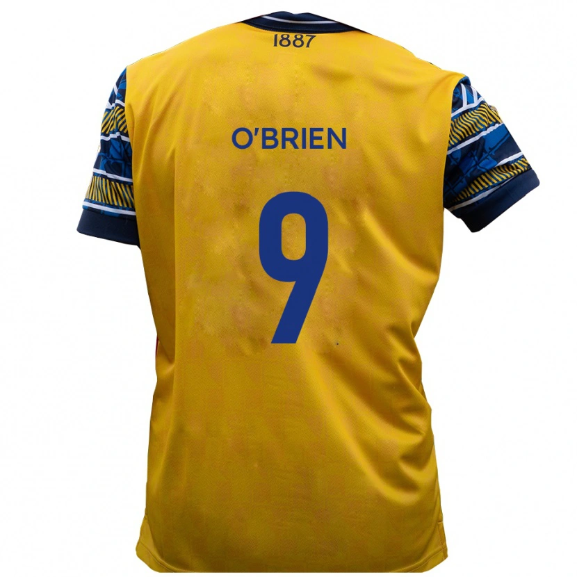 Danxen Herren Aiden O'brien #9 Gelb Schwarz Auswärtstrikot Trikot 2025/26 T-Shirt