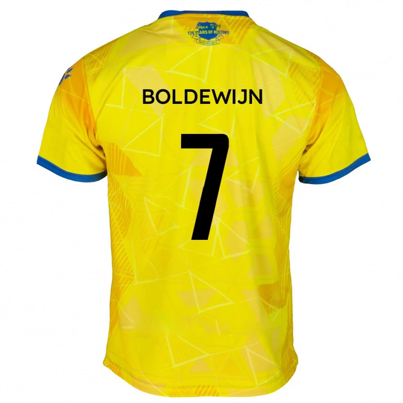 Danxen Herren Enzio Boldewijn #7 Gelb Blau Auswärtstrikot Trikot 2025/26 T-Shirt