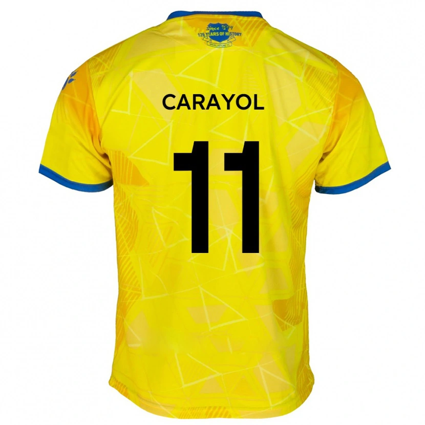 Danxen Herren Mustapha Carayol #11 Gelb Blau Auswärtstrikot Trikot 2025/26 T-Shirt
