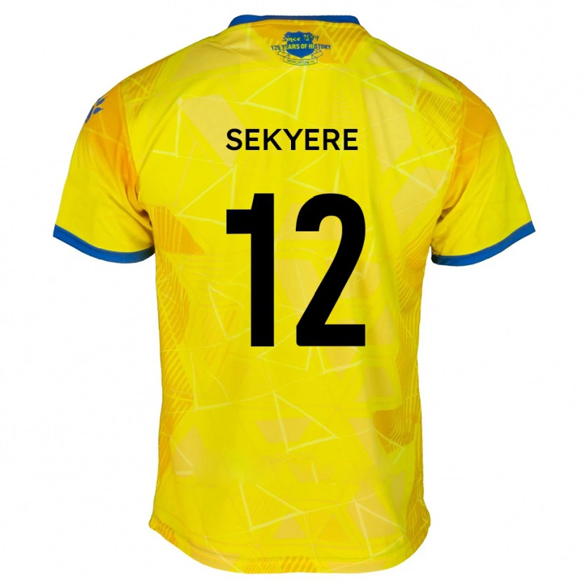 Danxen Herren Jeffrey Sekyere #12 Gelb Blau Auswärtstrikot Trikot 2025/26 T-Shirt