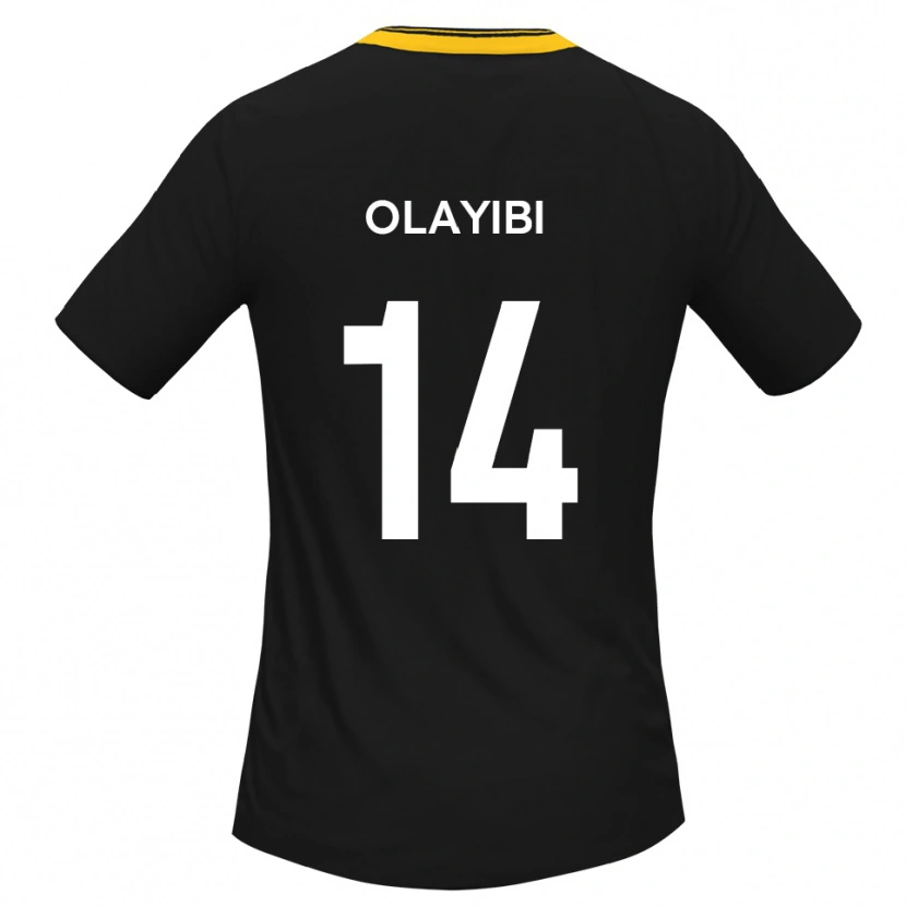 Danxen Herren Daniel Olayibi #14 Schwarz Gelb Auswärtstrikot Trikot 2025/26 T-Shirt